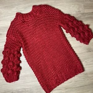 Burgundy sweater tunic-womens small